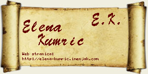 Elena Kumrić vizit kartica